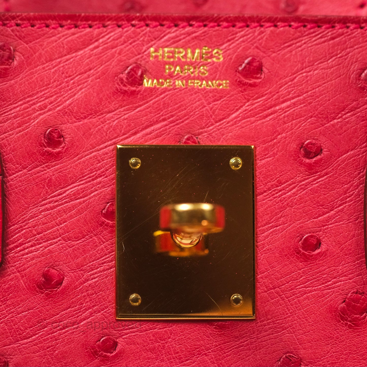 Hermès Birkin Retourne 30 Bougainvillea Ostrich Gold Hardware