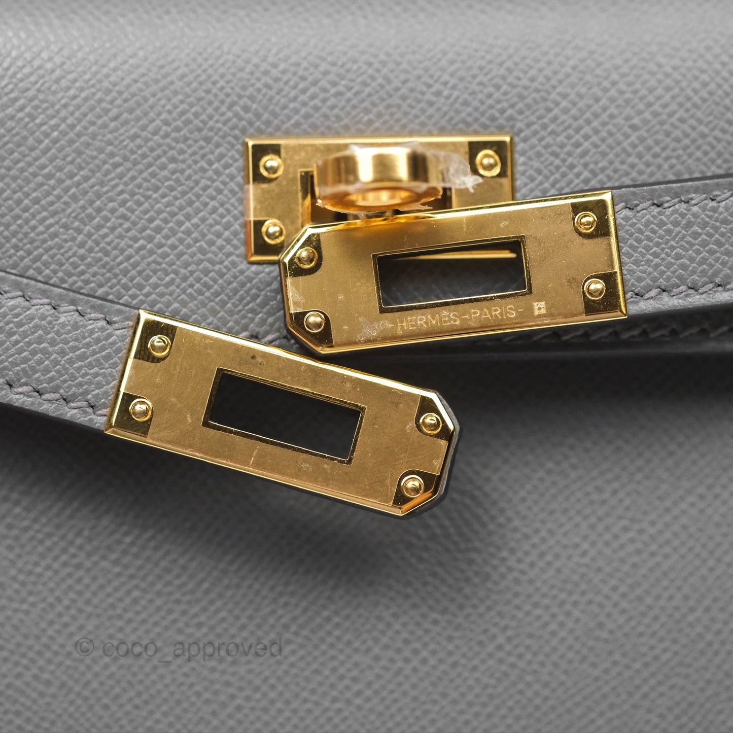 Hermès Mini Kelly II Gris Meyer 0L Madame Leather Gold Hardware