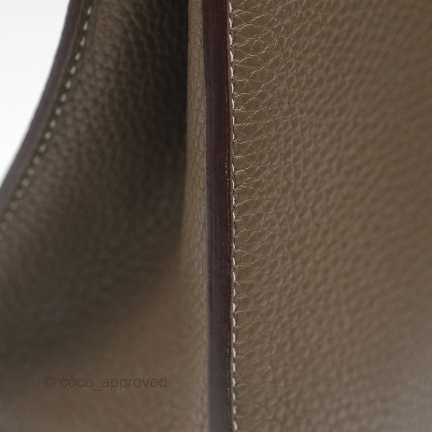 Hermès Halzan 31 Etoupe Clemence Palladium Hardware