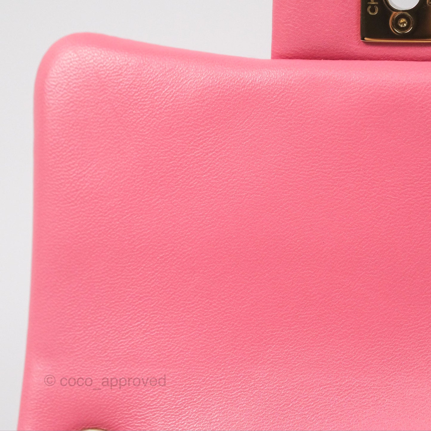 Chanel Quilted Mini Square Lambskin Pink Gold Hardware