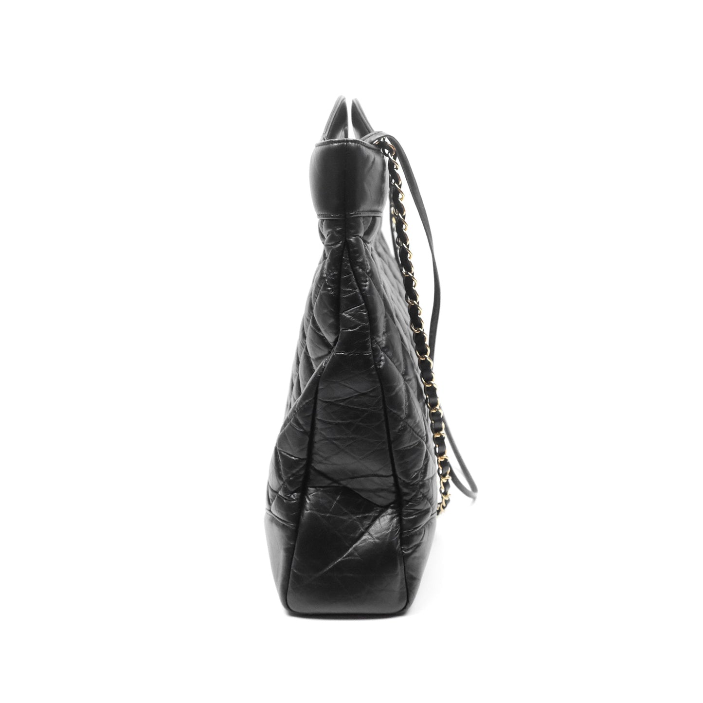 Chanel 31 Large Shopping Bag Black Calfskin Gold Hardware