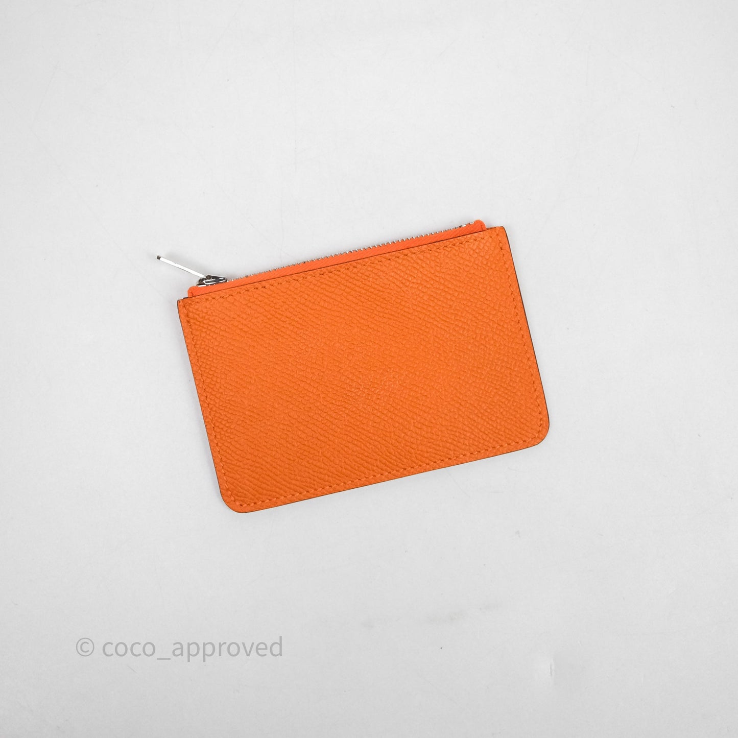 Hermès Constance Slim Wallet Orange 93 Epsom Palladium Hardware