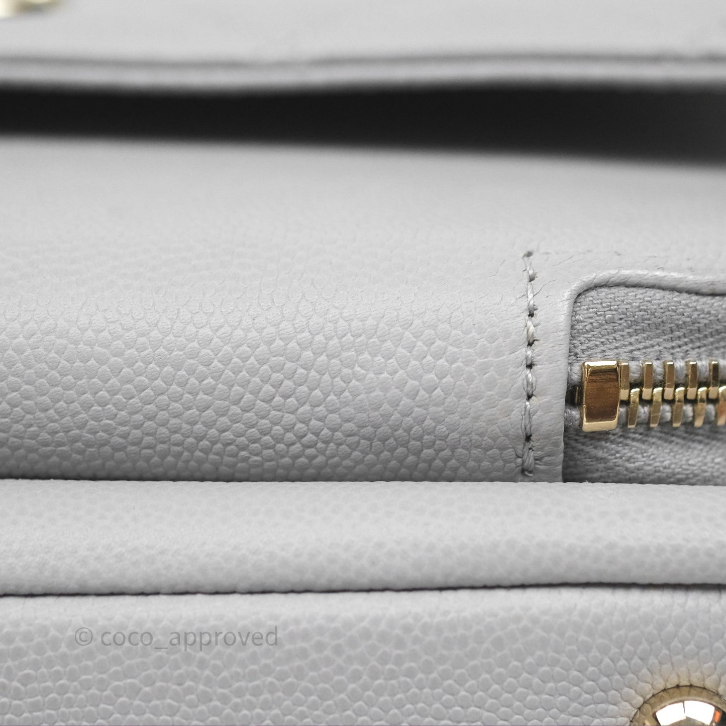 Chanel Quilted Medium Business Affinity Flap Grey Caviar Gold Hardware