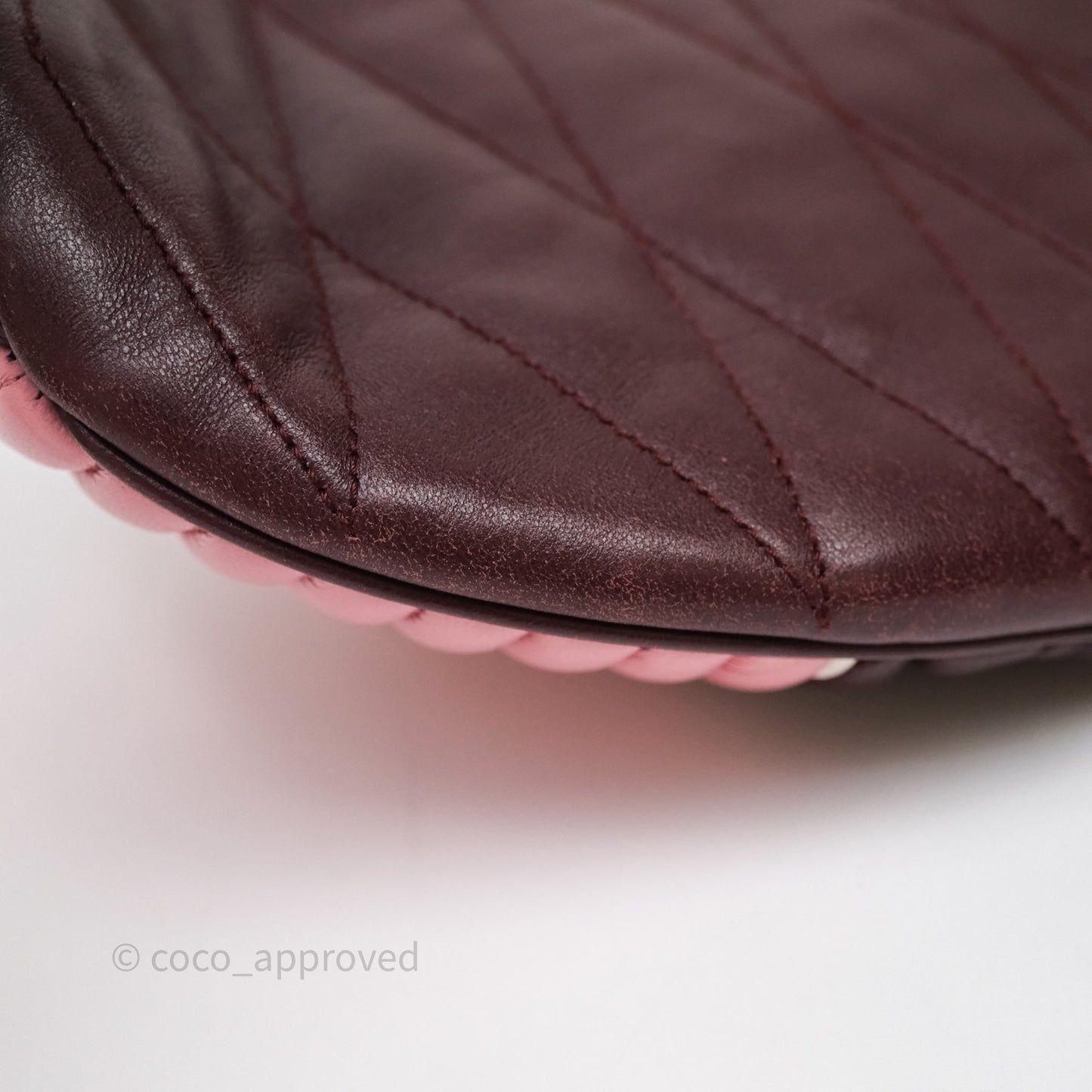 Miu Miu Bumbag Burgundy/Pink Gold Hardware