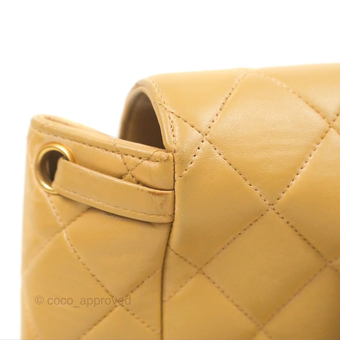 Chanel Vintage CC Duma Backpack Beige Lambskin 24K Gold Hardware