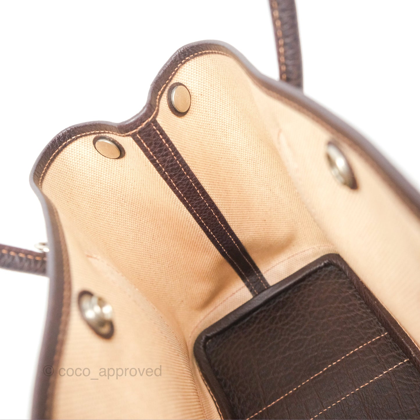 Hermès Garden Party 30 Canvas Brown/ Natural