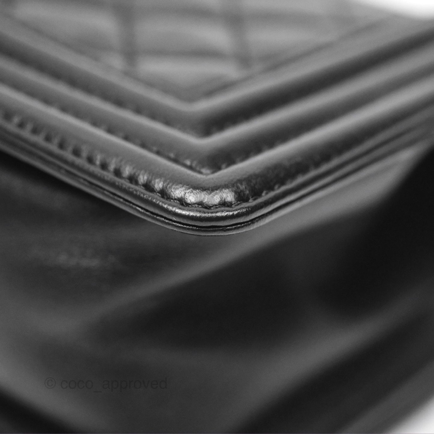 Chanel Small Boy Quilted Black Calfskin Gold Hardware