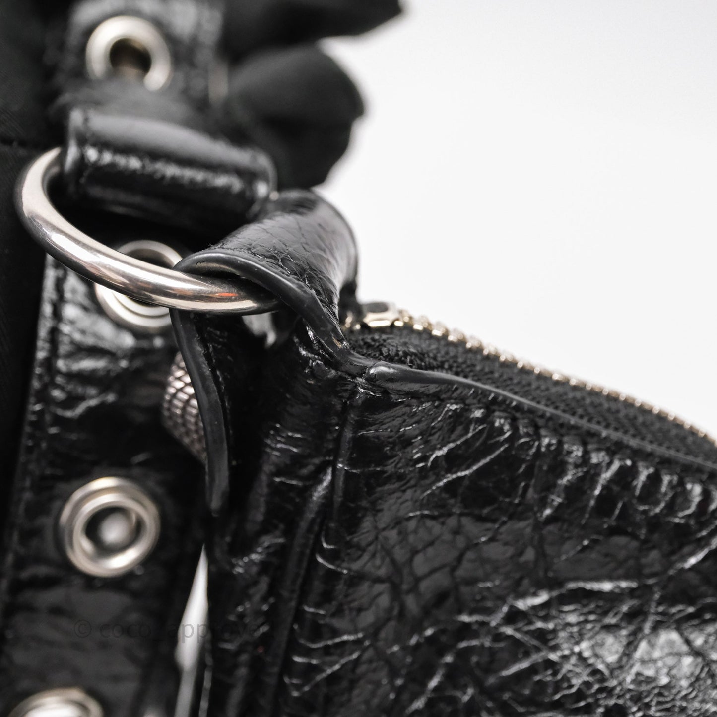Balenciaga Le Cagole Shoulder Bag Black Calfskin Silver Hardware