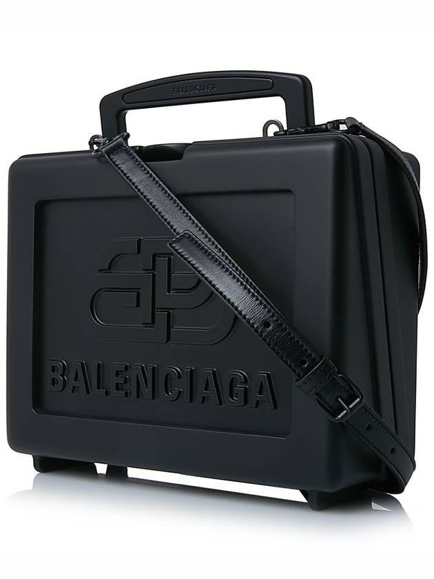 Luxury Balenciaga BB Logo Top Handle Tote Bag Black