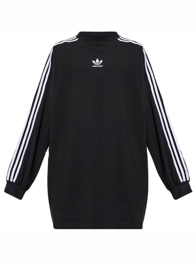 Luxury Balenciaga Oversized Long Sleeve T-Shirt Black
