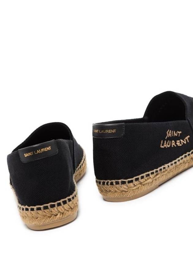 Luxury Saint Laurent Women's Monogram Espadrilles Black
