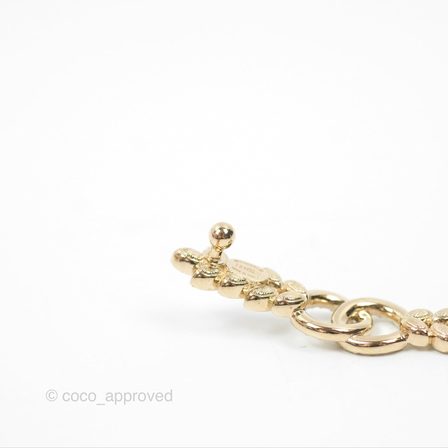 Chanel Leafy CC Crystal Hair Clip Barrette Gold Tone 23S