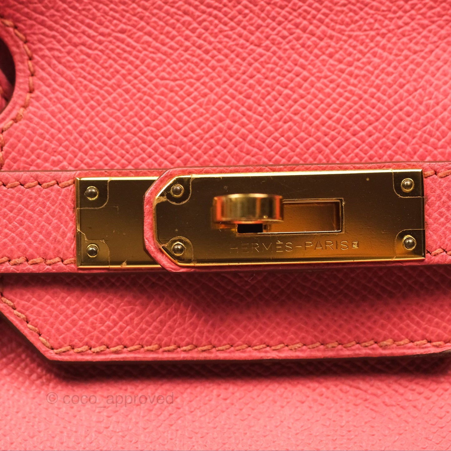 Hermès Birkin 30 Retourne Flamingo I5 Epsom Gold Hardware
