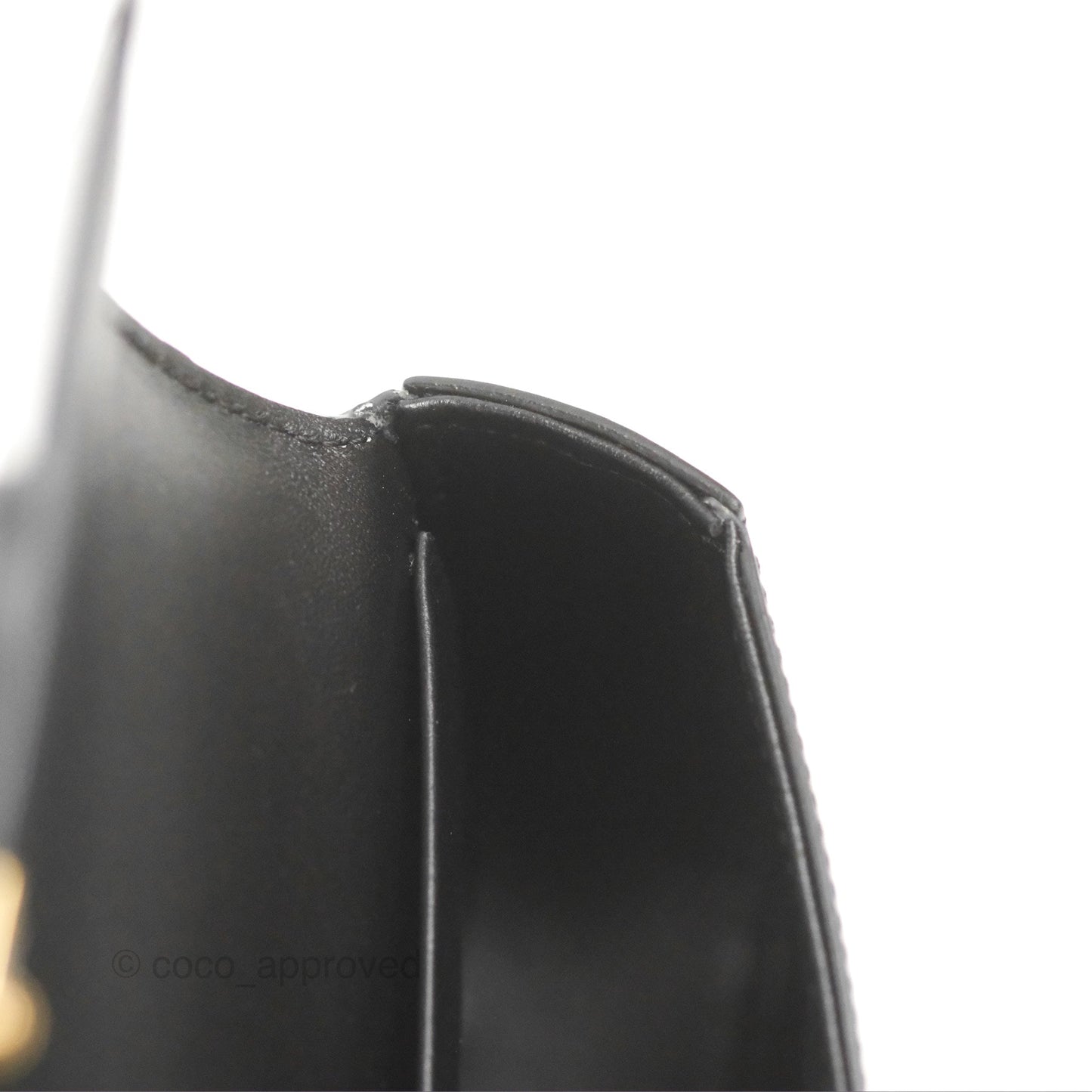 Celine Triomphe Chain Shoulder Bag Black Shiny Calfskin