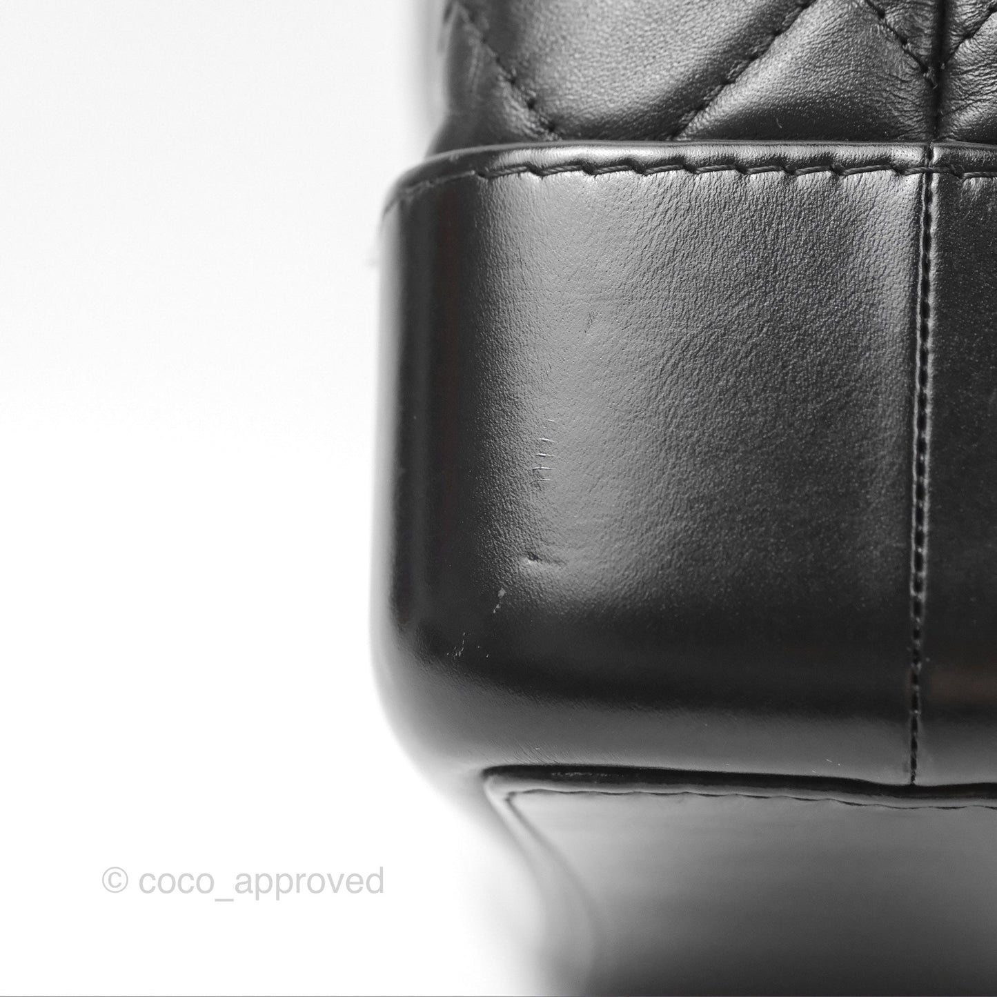 Chanel Small Gabrielle Backpack Quilted Black Aged Calfskin