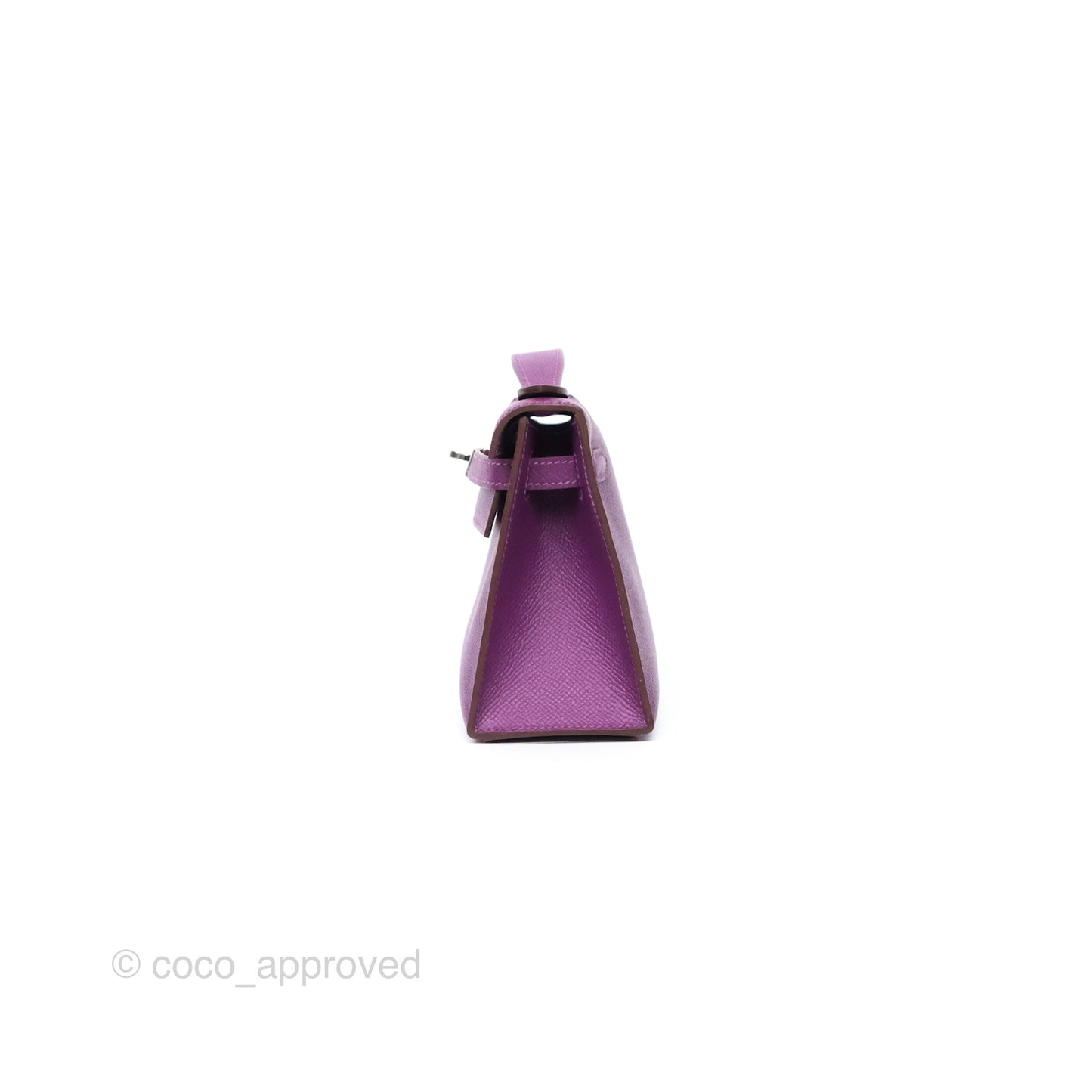 Hermès Kelly Pochette Clutch Anemone Epsom Palladium Hardware