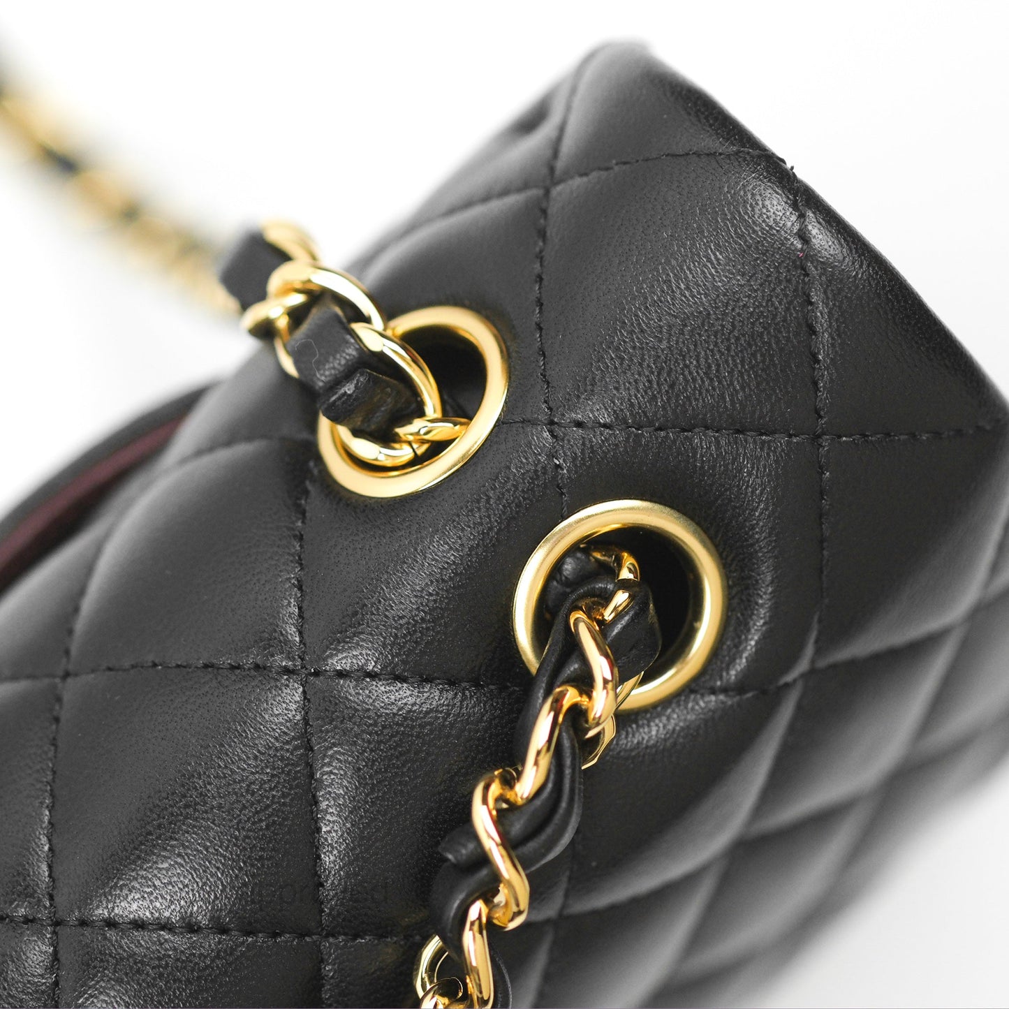 Chanel Classic M/L Medium Flap Quilted Black Lambskin Gold Hardware