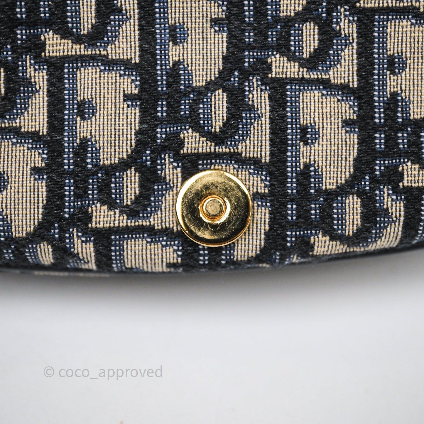 Christian Dior Medium Bobby Bag Blue Oblique Jacquard Canvas