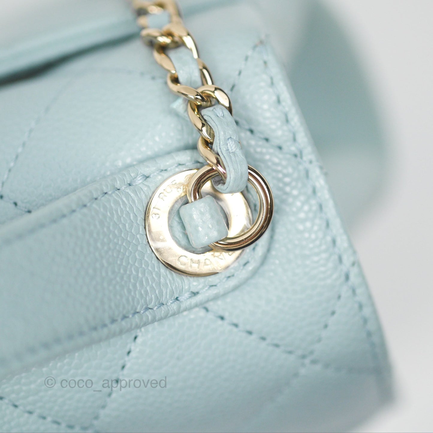 Chanel Quilted Small Business Affinity Flap Blue Caviar Gold Hardware