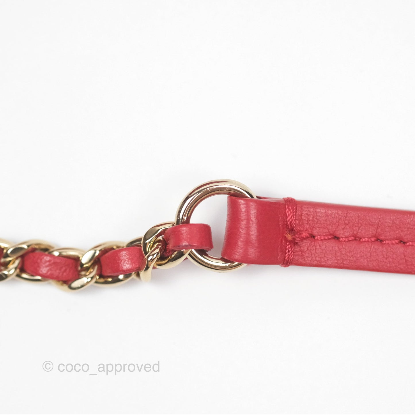 Chanel Easy Carry Flap Bag With Handle Red Lambskin Gold Hardware