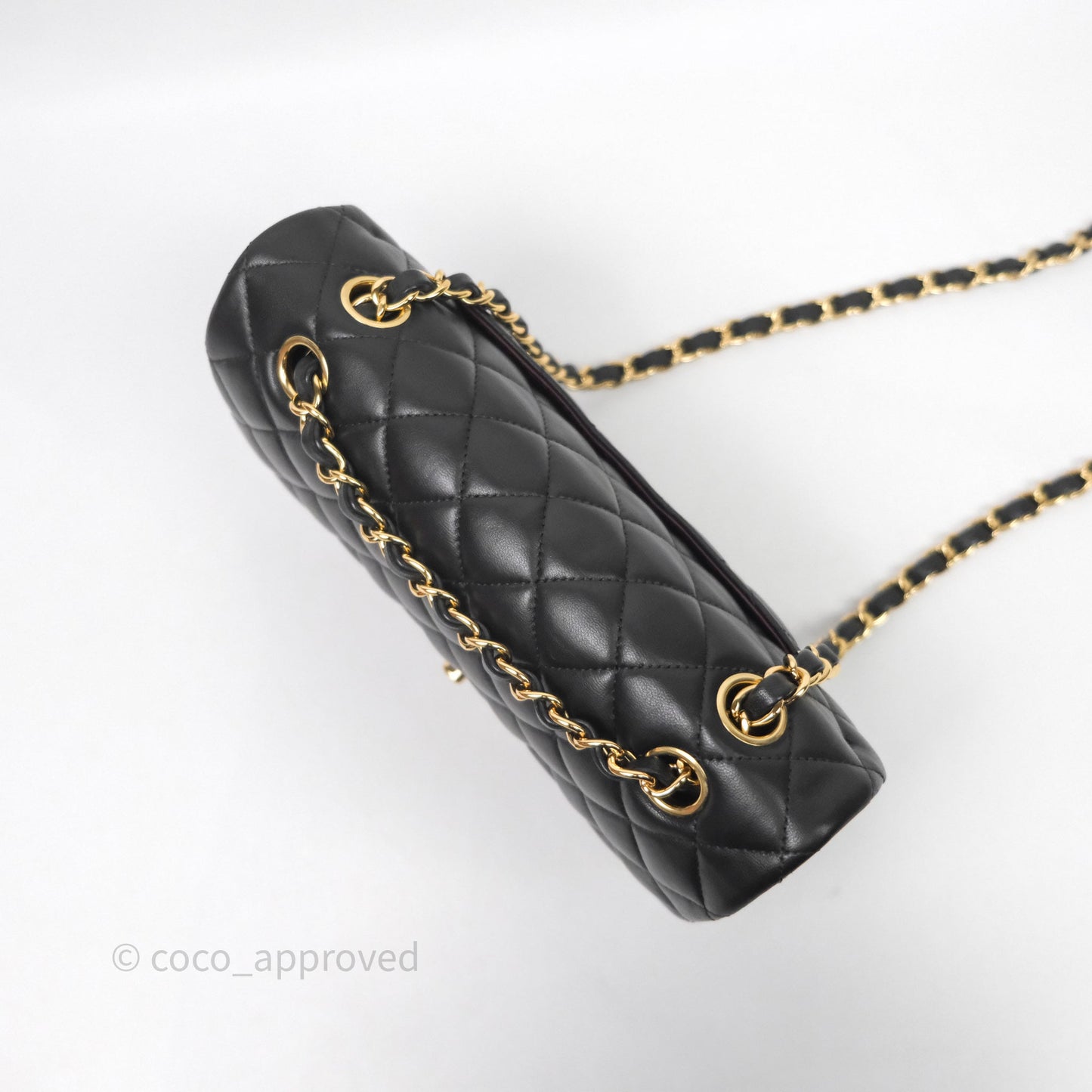 Chanel Small Classic Flap Quilted Black Lambskin Gold Hardware
