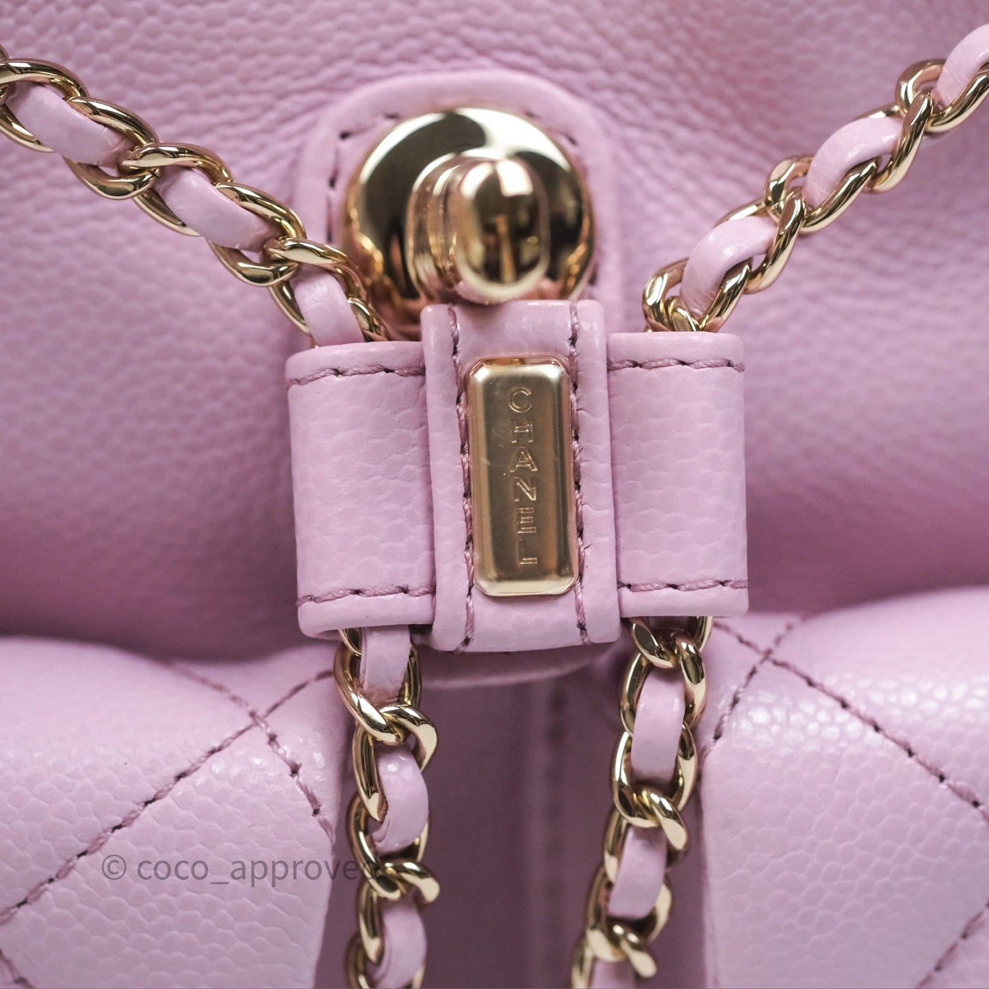 Chanel Mini Duma Backpack Pink Lilac Caviar Gold Hardware