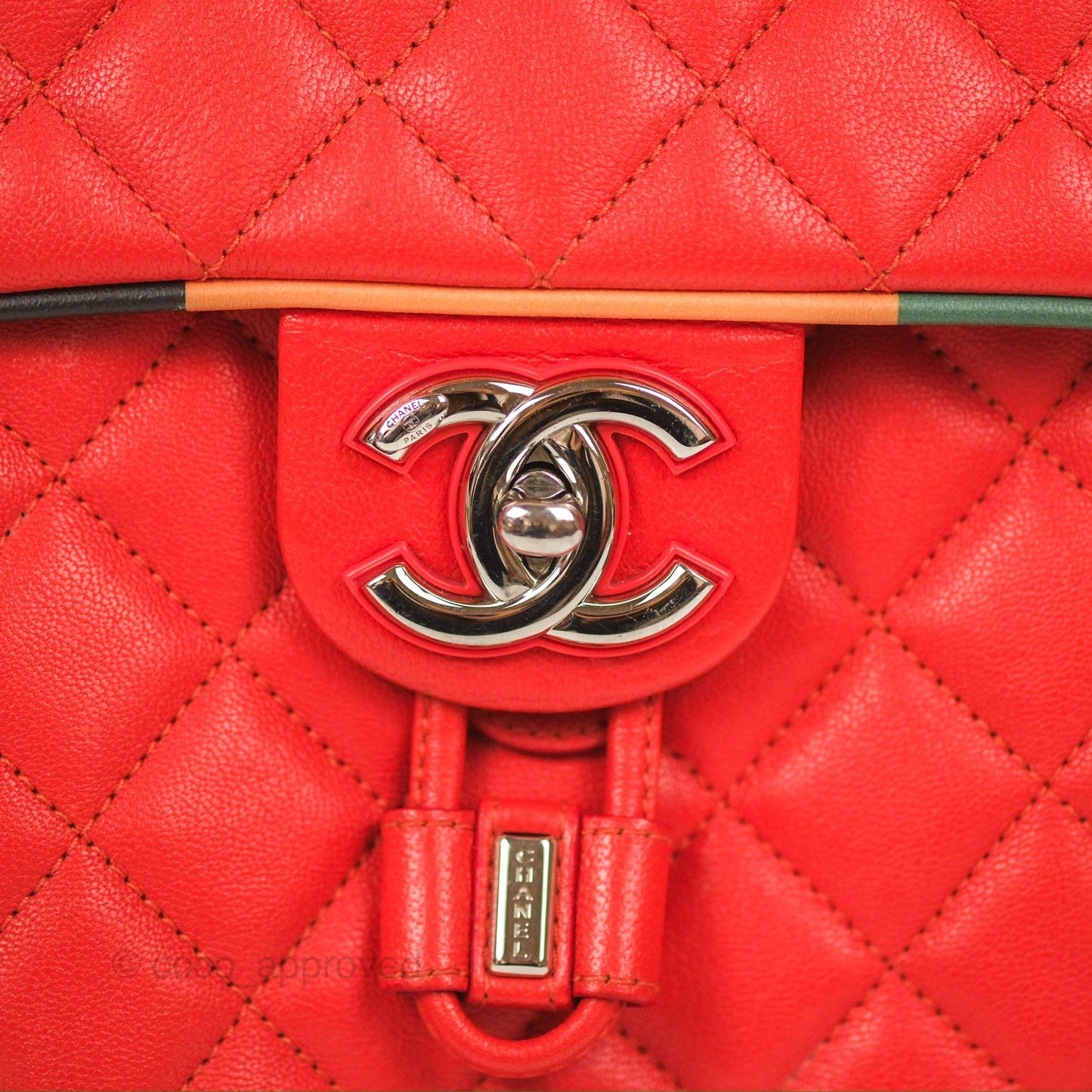 Chanel Quilted Small Cuba Urban Spirit Backpack Orange Lambskin