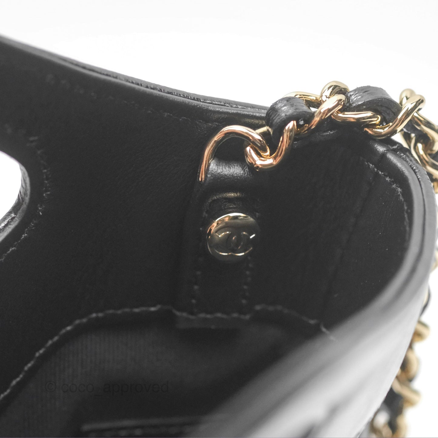 Chanel Nano 31 Black Shiny Lambskin Gold Hardware