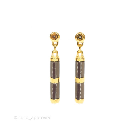 Hermes Charniere Earrings Small Model Etoupe 18
