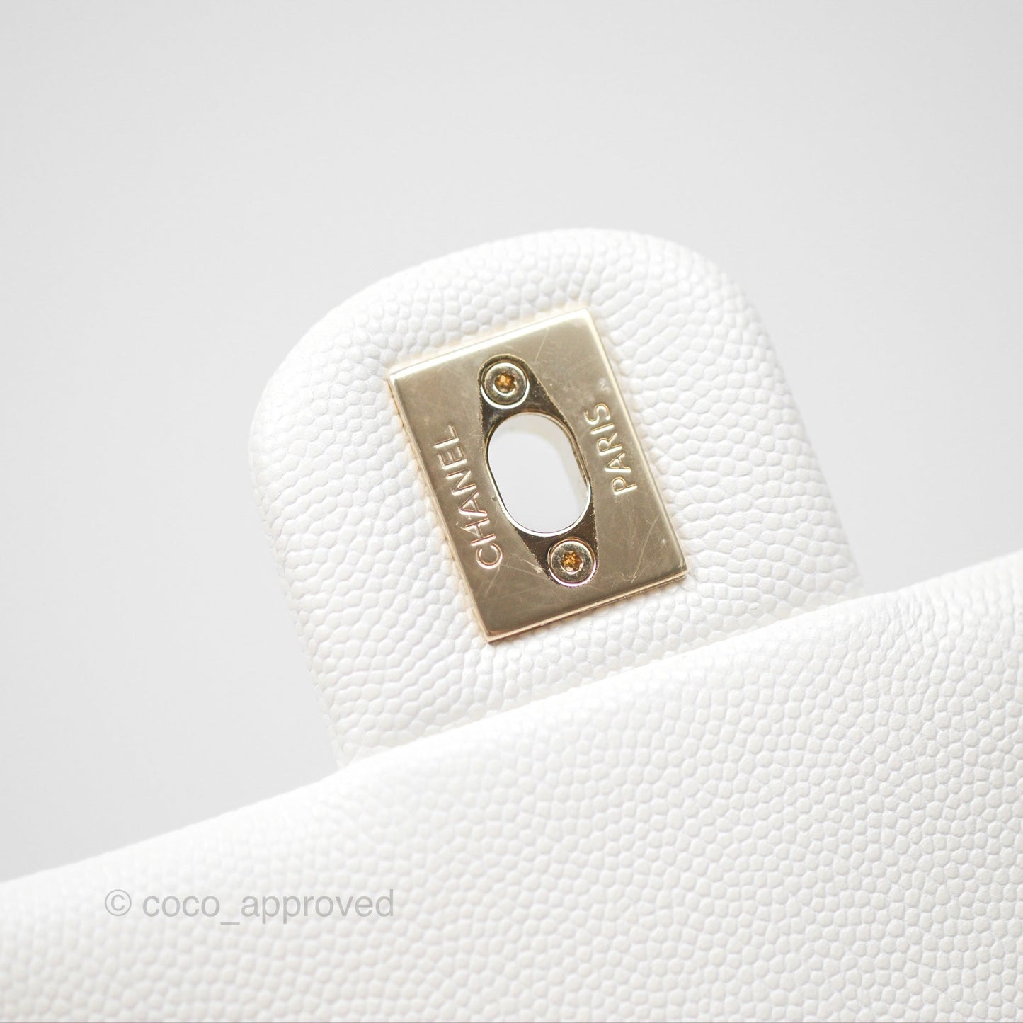 Chanel Mini Urban Spirit Backpack White Caviar Gold Hardware 23S