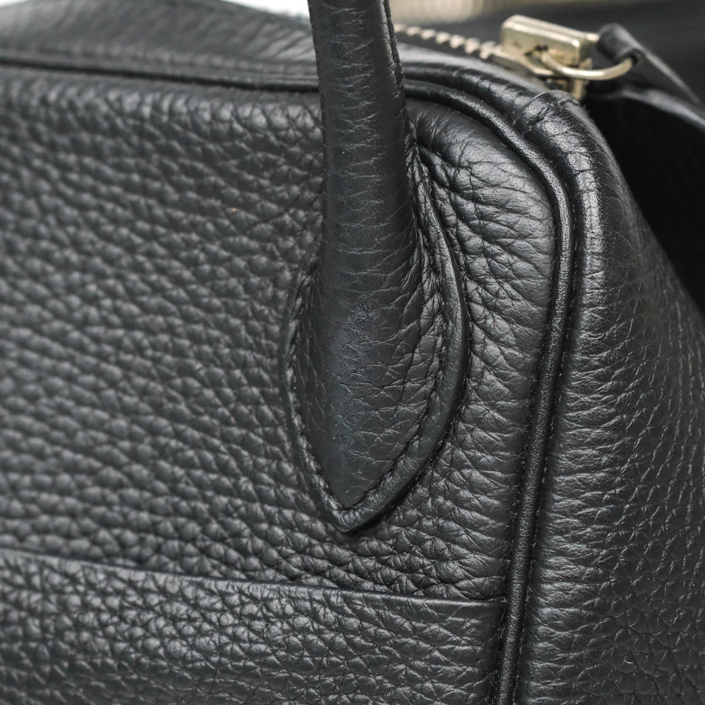 Hermès Lindy 30 Black Clemence Palladium Hardware