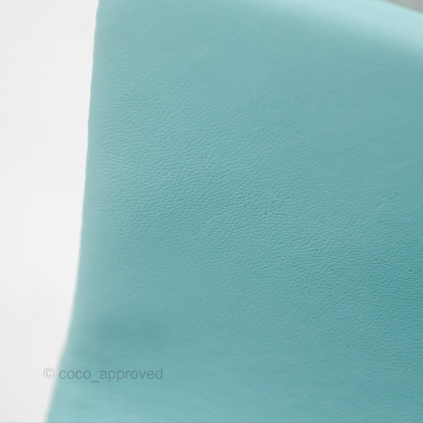 Chanel Quilted Mini Rectangular Flap Tiffany Blue Lambskin Silver Hardware