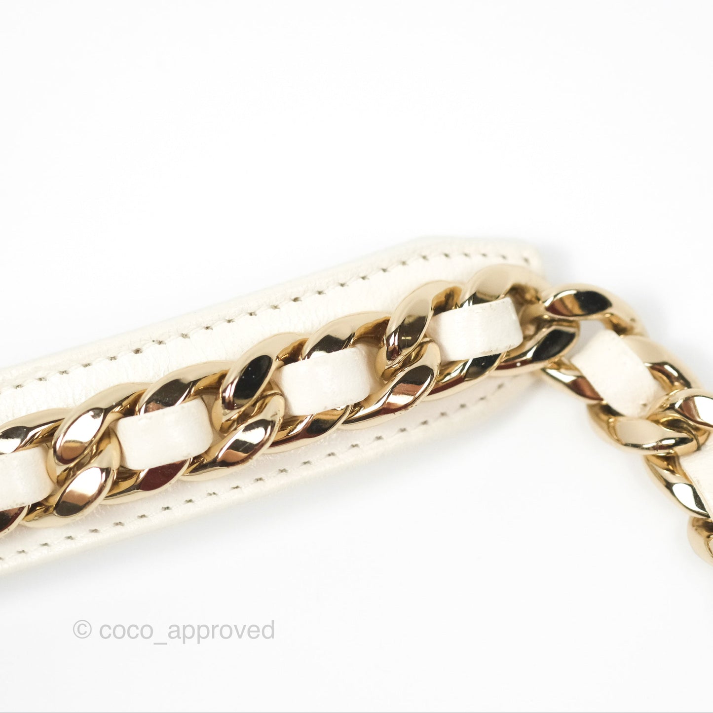 Chanel 19 Wallet on Chain WOC White Mixed Hardware
