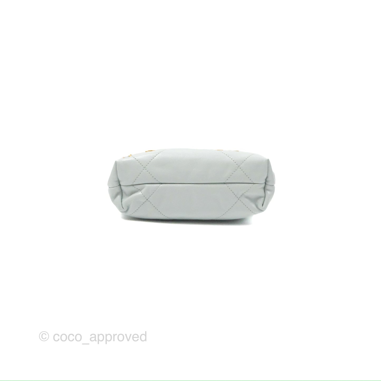 Chanel 22 Mini Bag Light Blue Grey Shiny Calfskin