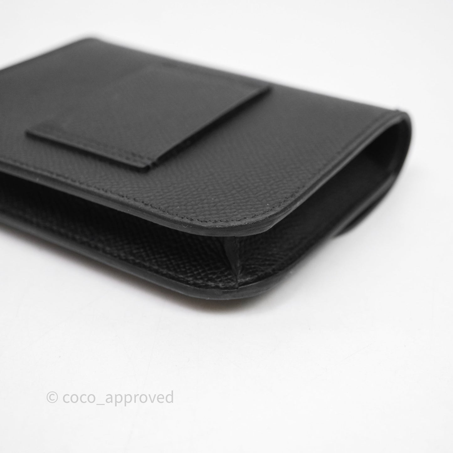 Hermès Constance Slim Wallet Noir 89 Epsom Palladium Hardware