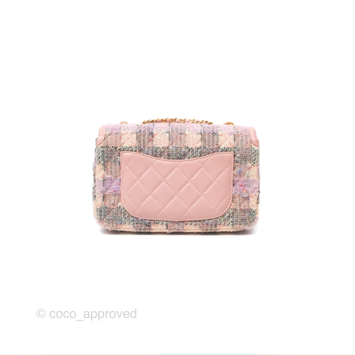 Chanel Small CC Filigree Flap Pink Tweed