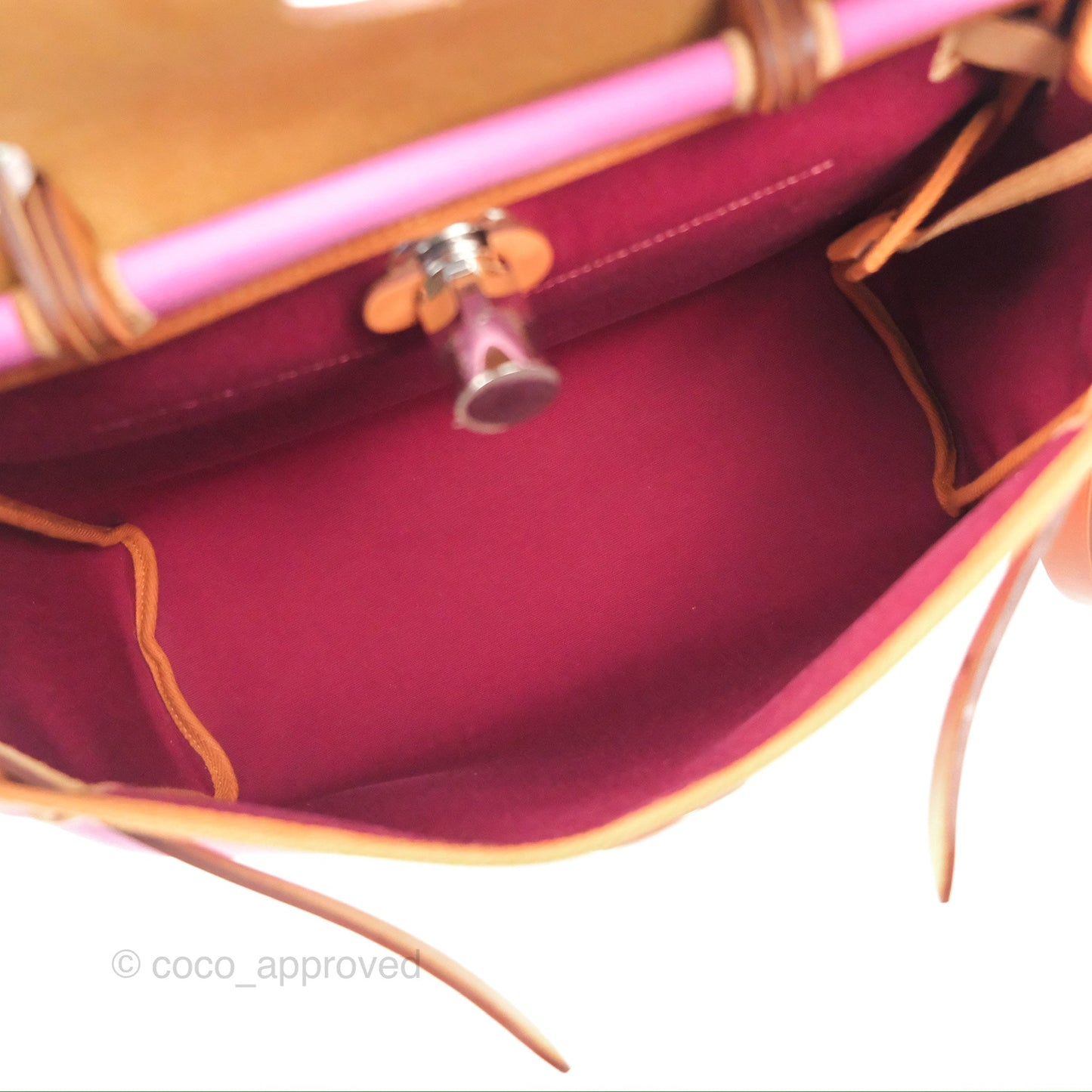 Hermès Herbag Zip 31 Retourne Rose Bubblegum Rubis Nature Canvas Palladium Hardware