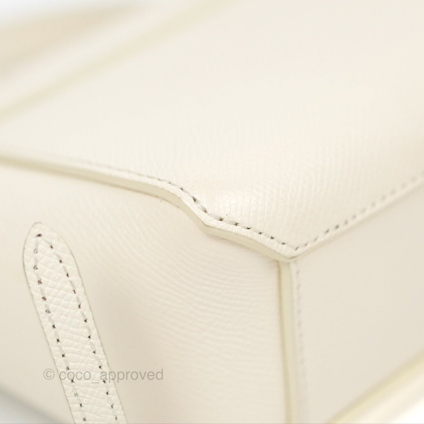 Celine Pico Belt Bag White Grained Calfskin Gold Hardware