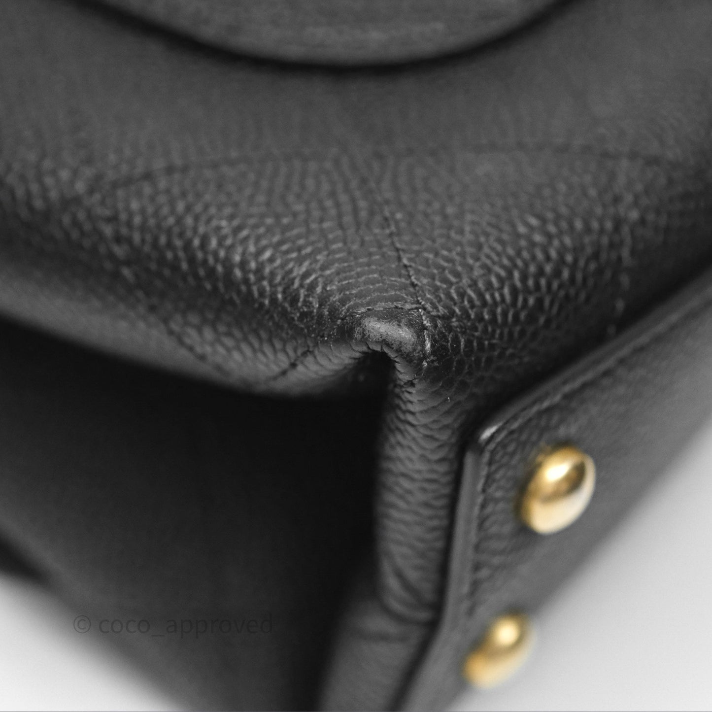 Chanel Small Chic Affinity Grained Calfskin Black Aged Gold Hardware