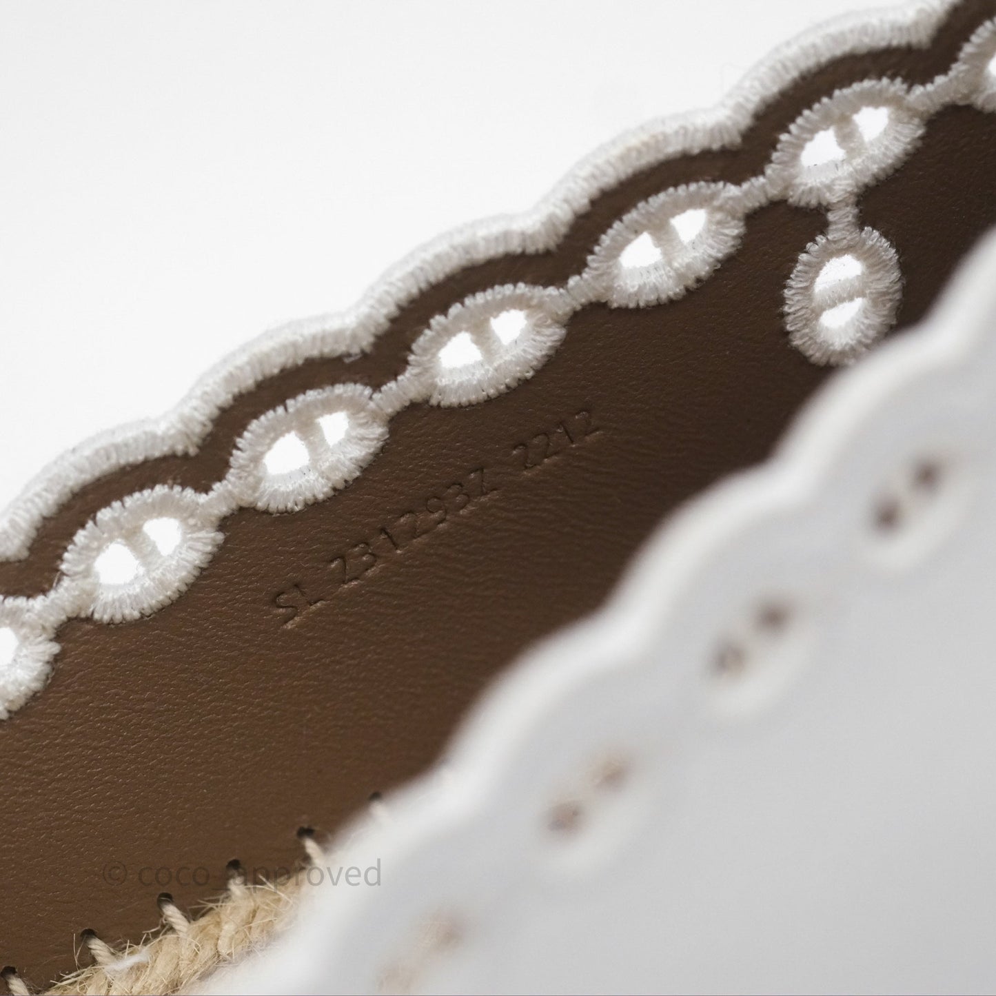 Hermès Guapa Espadrille Blanc Calfskin Size 37