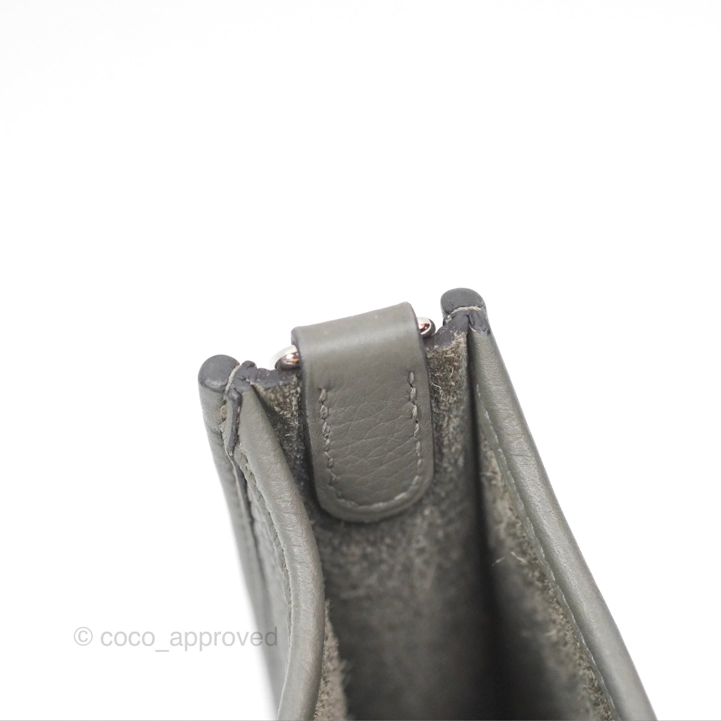 Hermès Mini Evelyne 16 Gris Meyer 0L Clemence Palladium Hardware