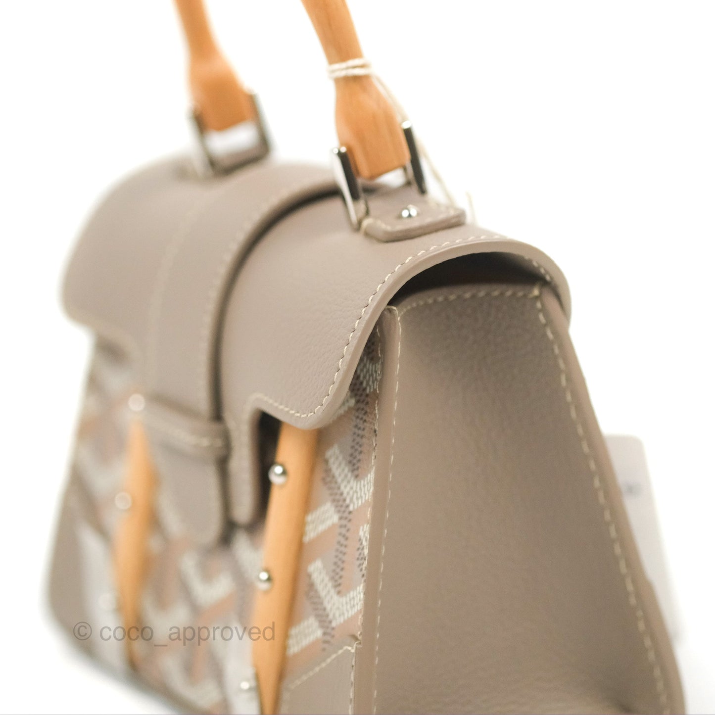 Goyard Saïgon Structuré Nano Bag Grege Silver Hardware