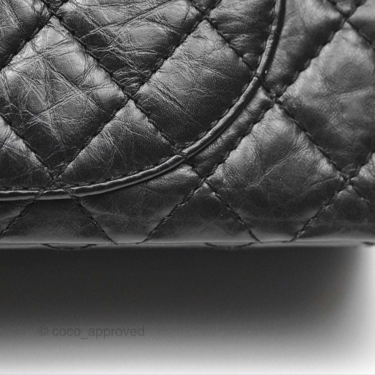 Chanel Reissue 225 Quilted Black Aged Calfskin Aged Gold Hardware