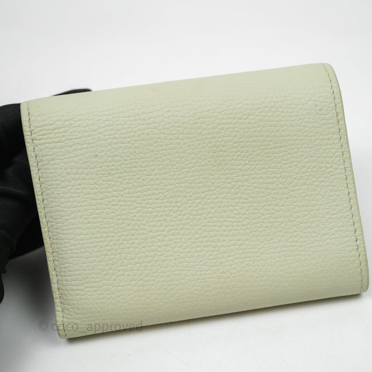 Loewe Anagram Small Vertical Wallet Green Silver Hardware