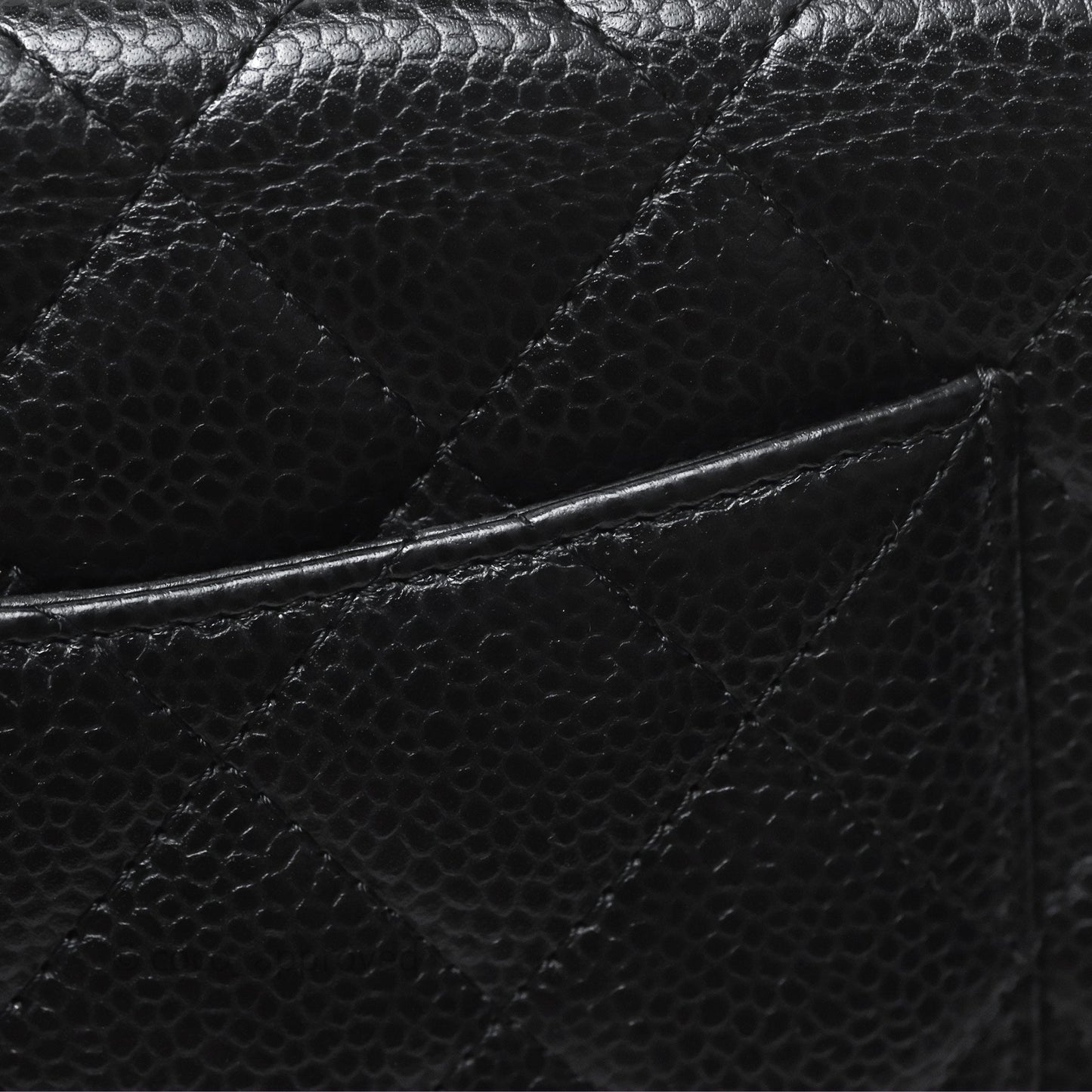 Chanel Quilted WOC Black Caviar Silver Hardware