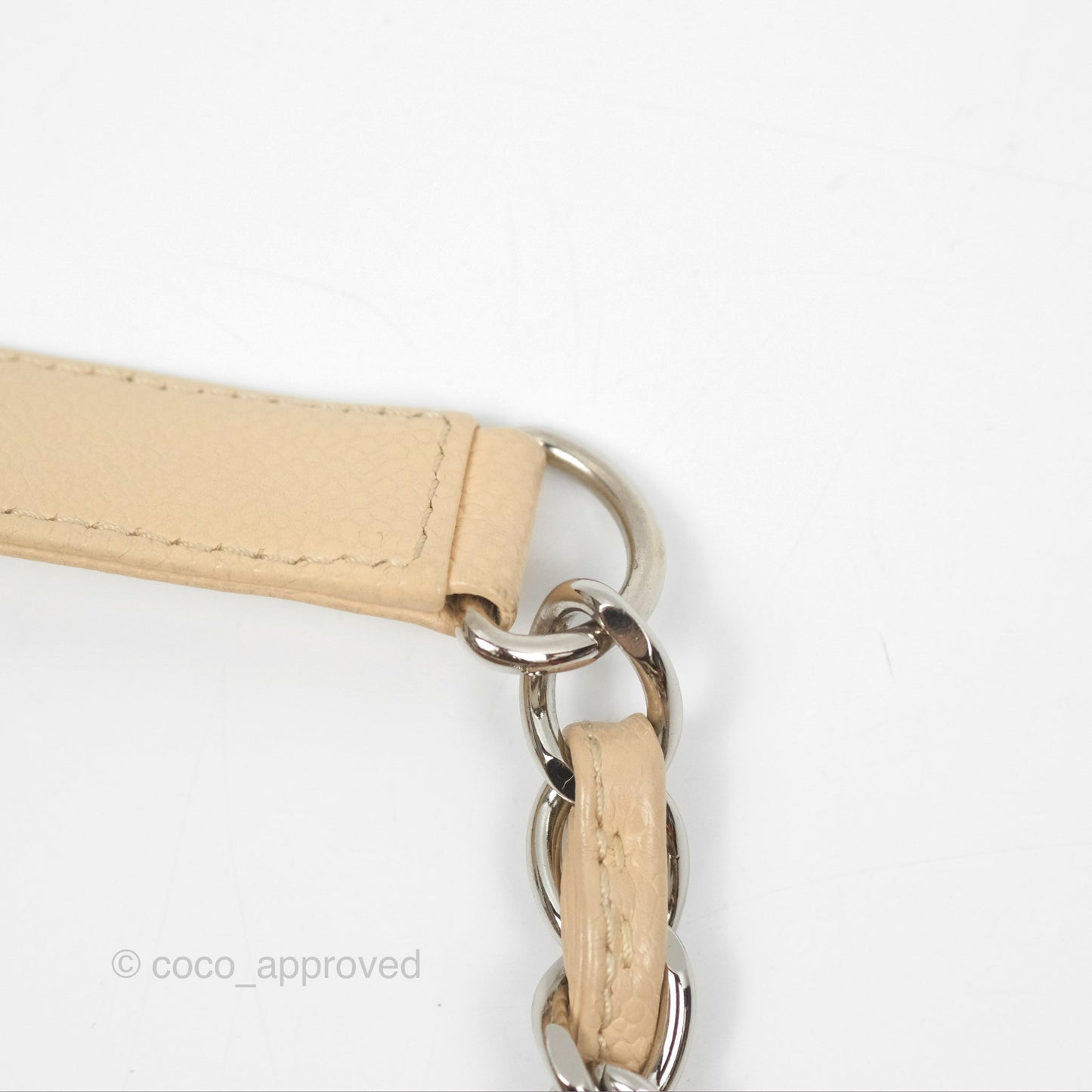 Chanel GST Beige Caviar Silver Hardware