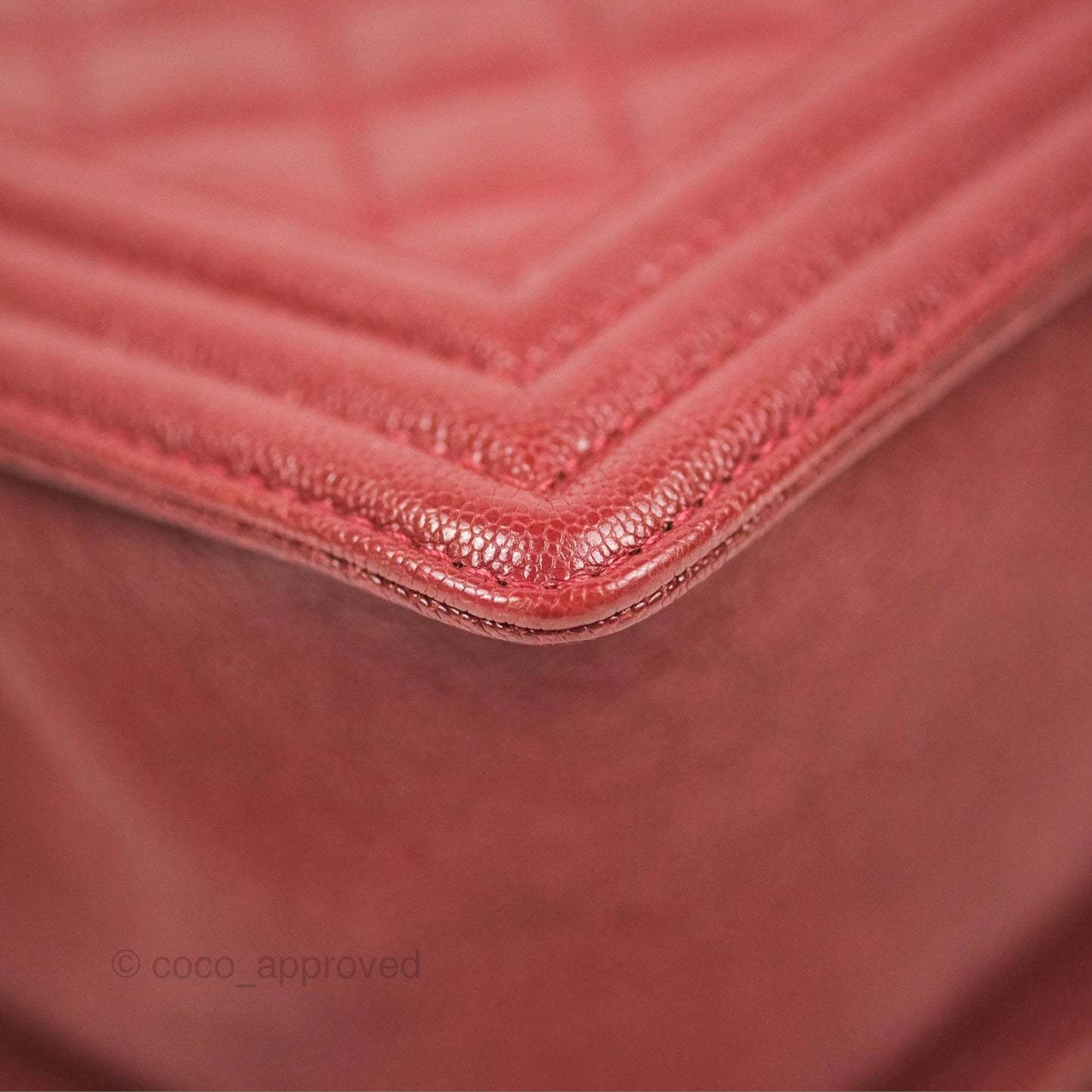 Chanel Quilted Medium Boy Burgundy Caviar Aged Gold Hardware