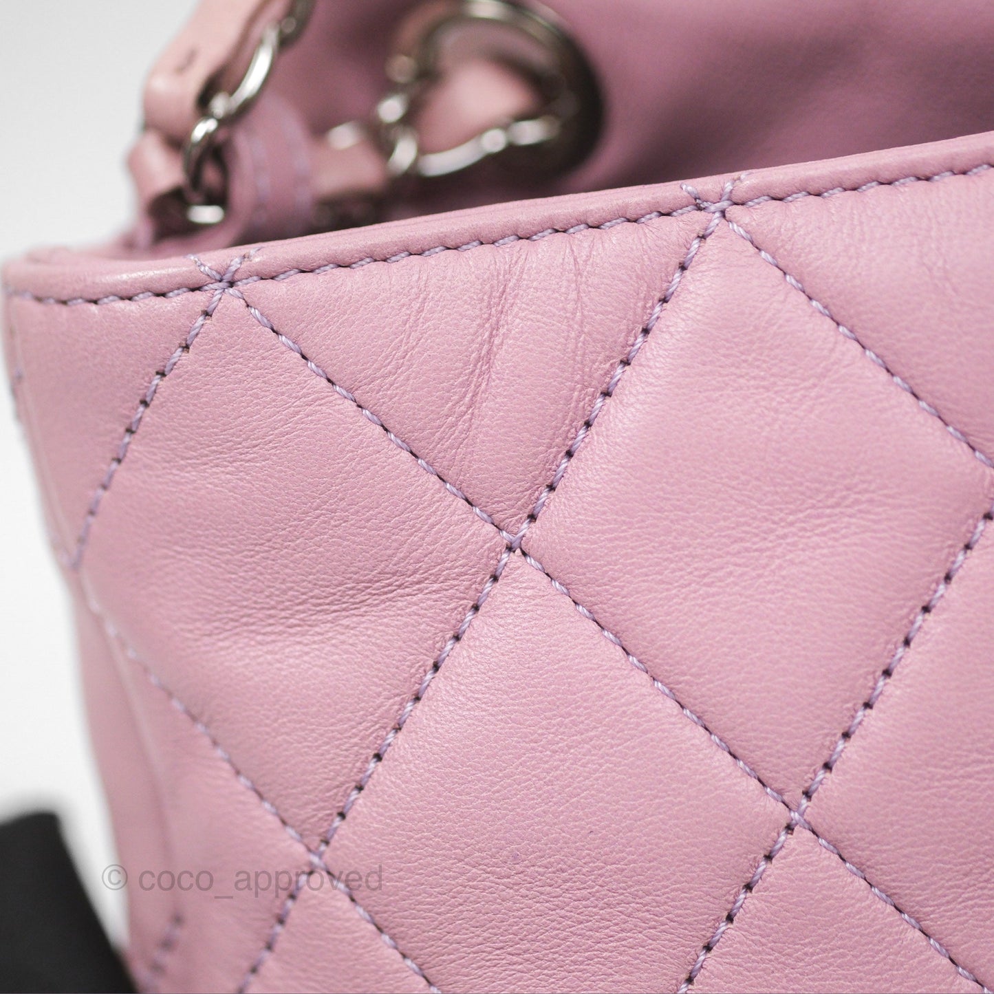 Chanel Medium Bicolor CC Chain Flap Pink/Black Lambskin Silver Hardware