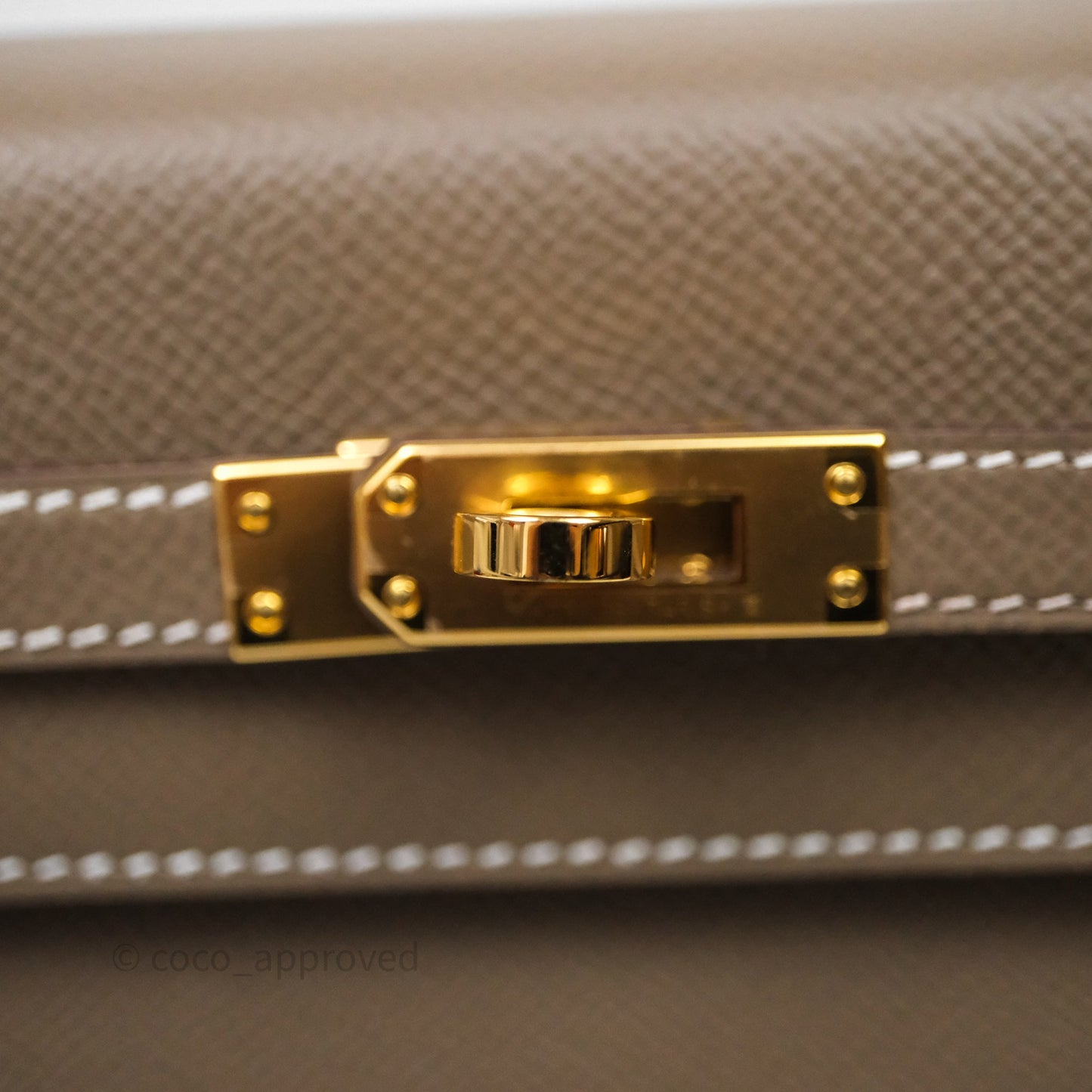 Hermes Kelly 25 Etoupe 18 Epsom Gold Hardware