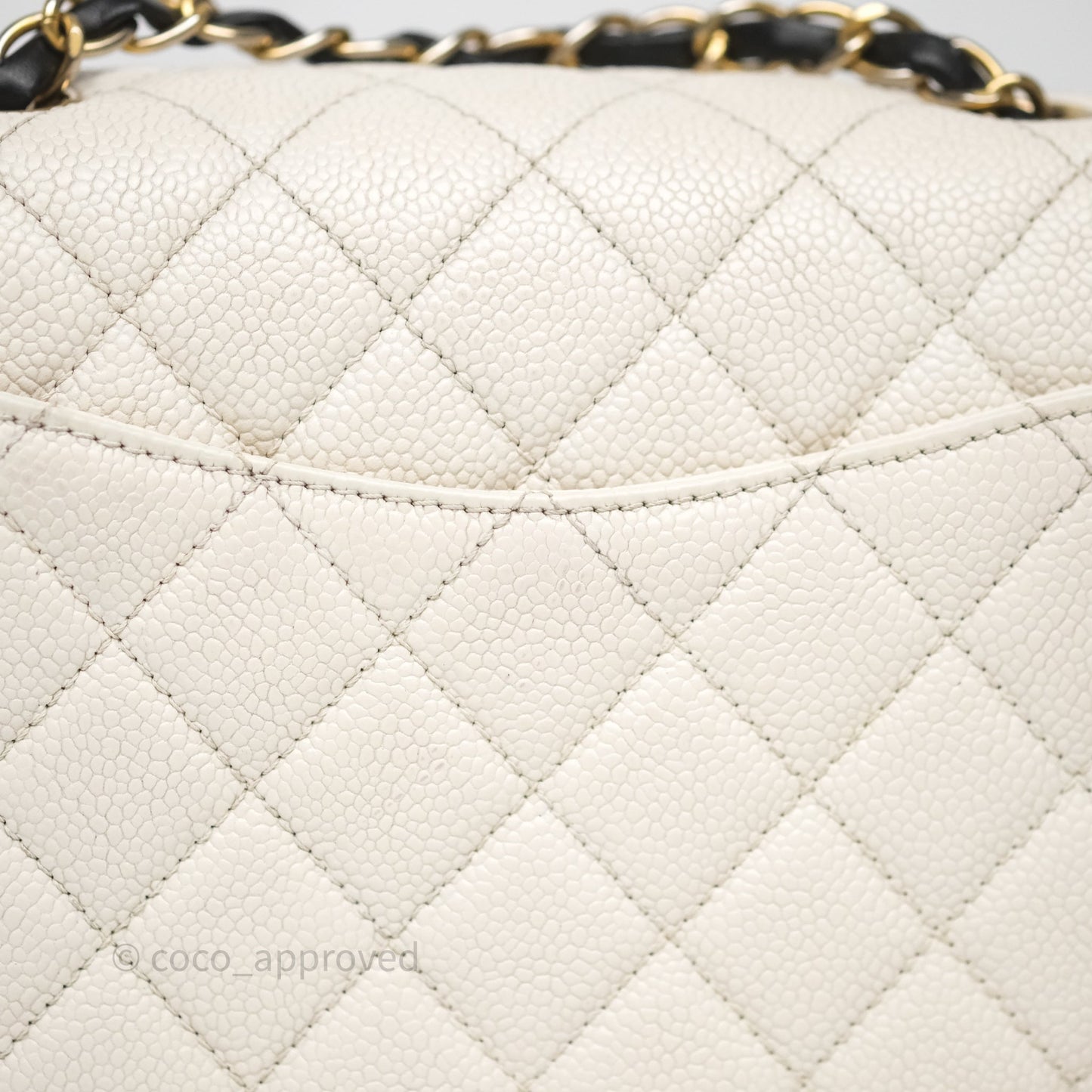 Chanel Quilted Medium CC Filigree Flap White/ Black Caviar